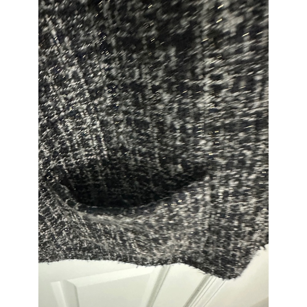East 5th Tweed Jacket Black Silver Button Up Fringed Blazer XL - Picture 7 of 9